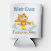 Was auch immer Ihr Kitty schwimmt Dosenkühler (Vorderseite)