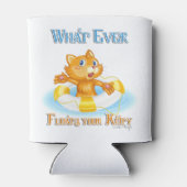 Was auch immer Ihr Kitty schwimmt Dosenkühler (Rückseite)