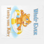 Was auch immer Ihr Kitty schwimmt Fleecedecke (Vorderseite (Horizontal))