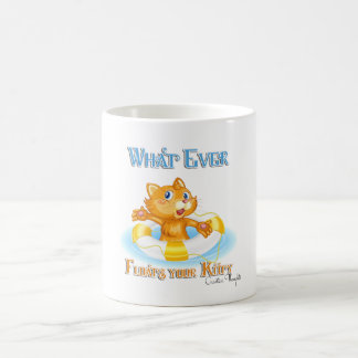 Was auch immer Ihr Kitty schwimmt Kaffeetasse