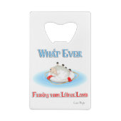 Was auch immer Ihr kleines Lamm schwimmt Kreditkarten Flaschenöffner (Rückseite)