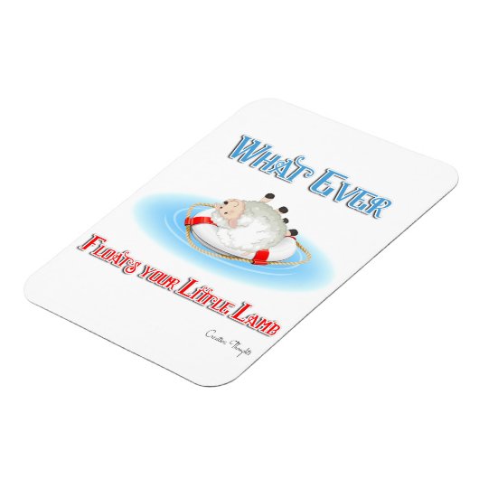 Was auch immer Ihr kleines Lamm schwimmt Magnet (Linke Seite)