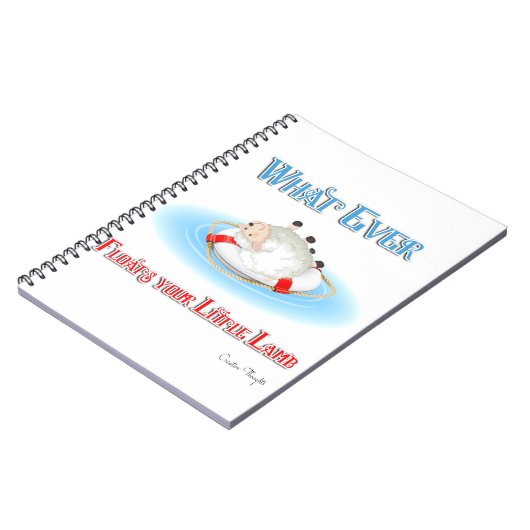 Was auch immer Ihr kleines Lamm schwimmt Notizblock (Linke Seite)