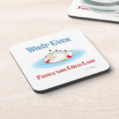 Was auch immer Ihr kleines Lamm schwimmt Untersetzer (Linke Seite)