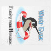 Was auch immer Ihr Narwhal Meme schweben lässt Fleecedecke (Vorderseite (Horizontal))