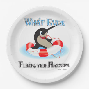 Was auch immer Ihr Narwhal Meme schweben lässt Pappteller