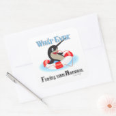 Was auch immer Ihr Narwhal Meme schweben lässt Quadratischer Aufkleber (Umschlag)