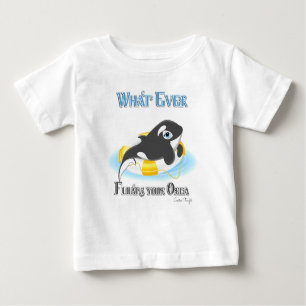 Was auch immer Ihr Orca Whale schwimmt Baby T-shirt