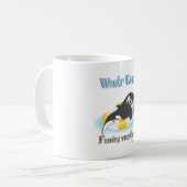 Was auch immer Ihr Orca Whale schwimmt Kaffeetasse (Vorderseite Links)