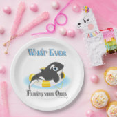 Was auch immer Ihr Orca Whale schwimmt Pappteller (Party)