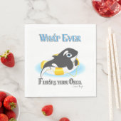 Was auch immer Ihr Orca Whale schwimmt Serviette (Beispiel)