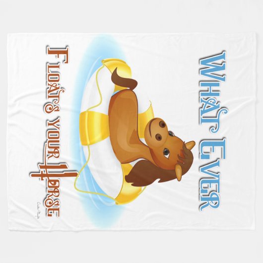 Was auch immer Ihr Pferd schwimmt 2 Fleecedecke (Vorderseite (Horizontal))