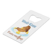 Was auch immer Ihr Pferd schwimmt 2 Geldkarten Flaschenöffner (Rückseite Schrägansicht)