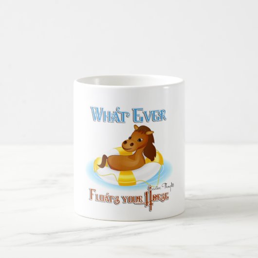 Was auch immer Ihr Pferd schwimmt 2 Kaffeetasse (Mittel)