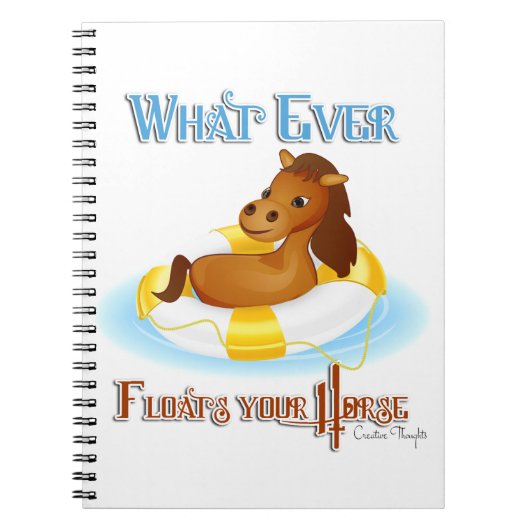 Was auch immer Ihr Pferd schwimmt 2 Notizblock (Vorderseite)
