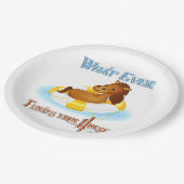 Was auch immer Ihr Pferd schwimmt 2 Pappteller (Schrägansicht)