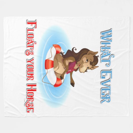 Was auch immer Ihr Pferd schwimmt Fleecedecke (Vorderseite (Horizontal))