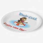 Was auch immer Ihr Pferd schwimmt Pappteller (Schrägansicht)