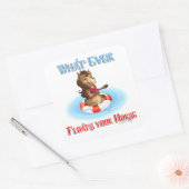 Was auch immer Ihr Pferd schwimmt Quadratischer Aufkleber (Umschlag)