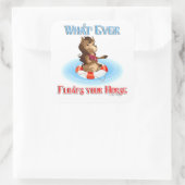 Was auch immer Ihr Pferd schwimmt Quadratischer Aufkleber (Tasche)