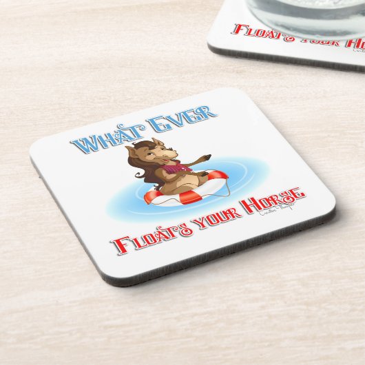 Was auch immer Ihr Pferd schwimmt Untersetzer (Linke Seite)