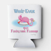 Was auch immer Ihr rosa Flamingo schweben lässt Dosenkühler (Rückseite)