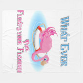 Was auch immer Ihr rosa Flamingo schweben lässt Fleecedecke (Vorderseite (Horizontal))