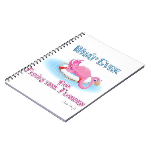 Was auch immer Ihr rosa Flamingo schweben lässt Notizblock (Linke Seite)