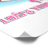 Was auch immer Ihr rosa Flamingo schweben lässt Poster (Ecke)