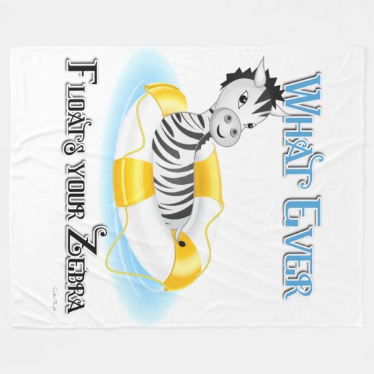 Was auch immer Ihr Zebra schweben lässt 4 Fleecedecke (Vorderseite (Horizontal))