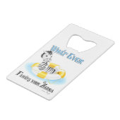 Was auch immer Ihr Zebra schweben lässt 4 Geldbeutel Flaschenöffner (Rückseite Schrägansicht)