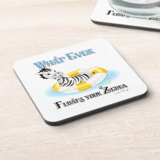 Was auch immer Ihr Zebra schweben lässt 4 Getränkeuntersetzer (Linke Seite)