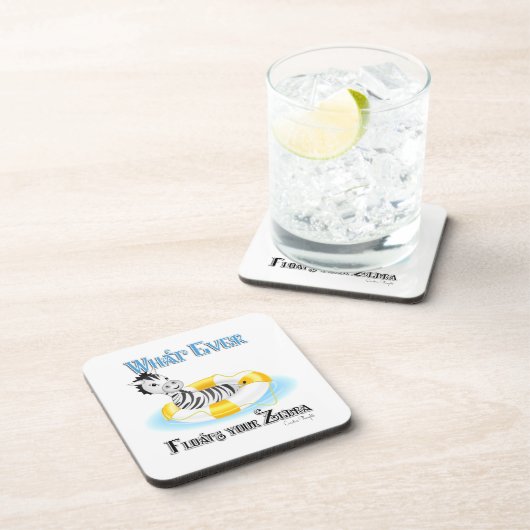 Was auch immer Ihr Zebra schweben lässt 4 Getränkeuntersetzer (Rechte Seite)