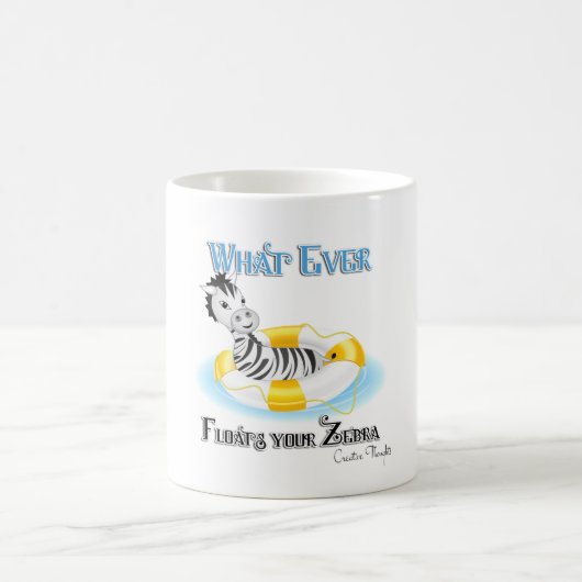 Was auch immer Ihr Zebra schweben lässt 4 Kaffeetasse (Mittel)