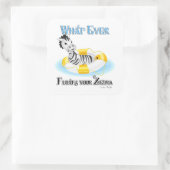 Was auch immer Ihr Zebra schweben lässt 4 Quadratischer Aufkleber (Tasche)