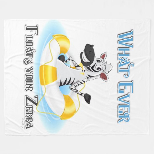 Was auch immer Ihr Zebra schweben lässt Fleecedecke (Vorderseite (Horizontal))