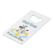 Was auch immer Ihr Zebra schweben lässt Geldbeutel Flaschenöffner (Rückseite Schrägansicht)