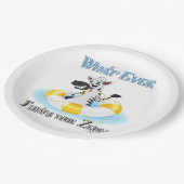 Was auch immer Ihr Zebra schweben lässt Pappteller (Schrägansicht)