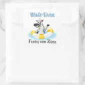 Was auch immer Ihr Zebra schweben lässt Quadratischer Aufkleber (Tasche)