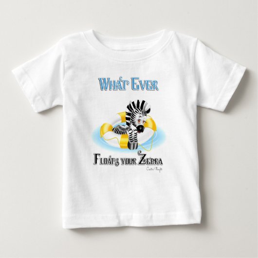 Was auch immer Ihr Zebra schwimmt 3 Baby T-shirt (Vorderseite)