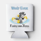 Was auch immer Ihr Zebra schwimmt 3 Dosenkühler (Rückseite)