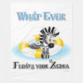 Was auch immer Ihr Zebra schwimmt 3 Fleecedecke (Vorderseite)