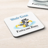 Was auch immer Ihr Zebra schwimmt 3 Getränkeuntersetzer (Linke Seite)