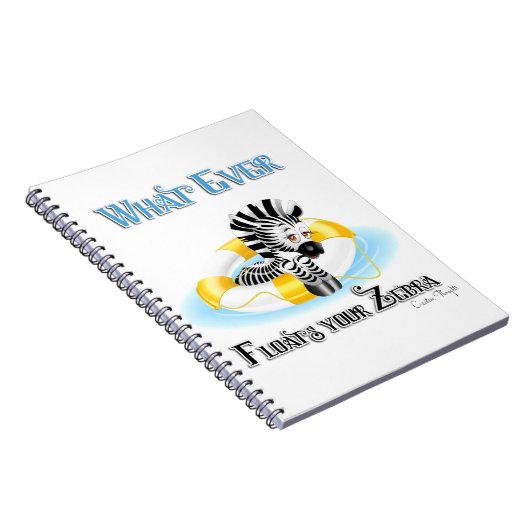 Was auch immer Ihr Zebra schwimmt 3 Notizblock (Rechte Seite)