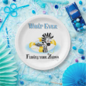 Was auch immer Ihr Zebra schwimmt 3 Pappteller (Party)