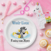 Was auch immer Ihr Zebra schwimmt 3 Pappteller (Party)