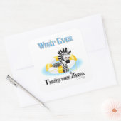 Was auch immer Ihr Zebra schwimmt 3 Quadratischer Aufkleber (Umschlag)