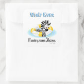 Was auch immer Ihr Zebra schwimmt 3 Quadratischer Aufkleber (Tasche)