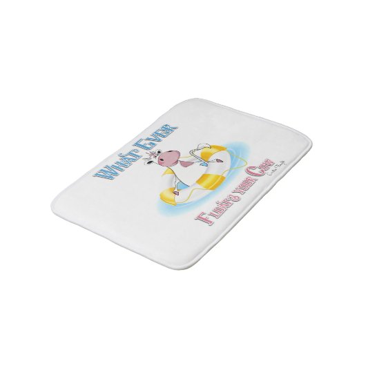 Was auch immer Ihre Kuh schwimmt 2 Badematte (Schrägansicht)