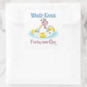 Was auch immer Ihre Kuh schwimmt 2 Quadratischer Aufkleber (Tasche)